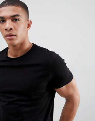 Asos Design T Shirt With Crew Neck In Black