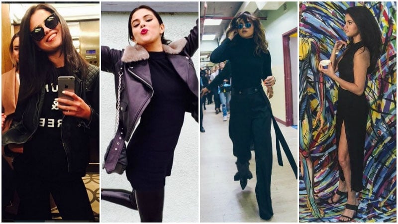 All-Black-Outfits Selena Gomez