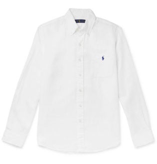 Button Down Collar Linen Shirt