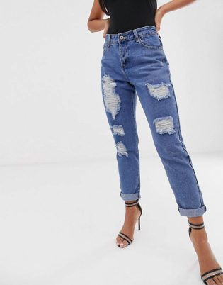 Liquor N Poker Distressed Skinny Boyfriend Jean