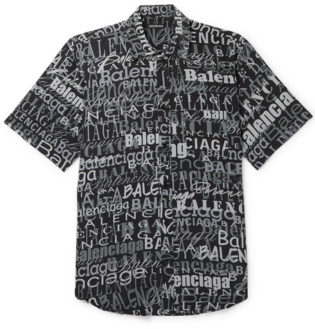 Logo Print Silk Crepe De Chine Shirt