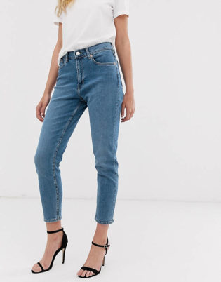 Mango Mom Jeans In Blue