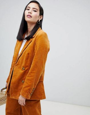 Monki Cord Tailored Blazer Two Piece