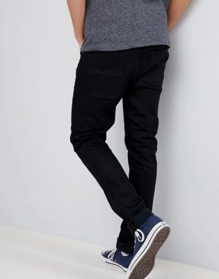 Nudie Jeans Co Lean Dean Slim Tapered Fit Jeans In Ever Black