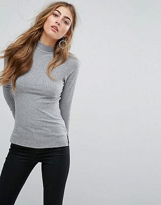 RIVER ISLAND RIBBED ROLL NECK TOP