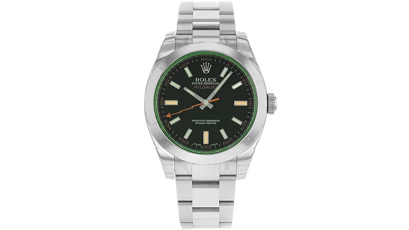 ROLEX MILGAUSS BLACK DIAL STAINLESS STEEL WATCH 116400GV