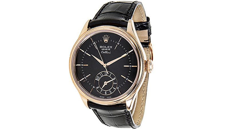 Rolex Cellini 50525 Multiple Time Zone Men's Watch in 18k Rose Gold