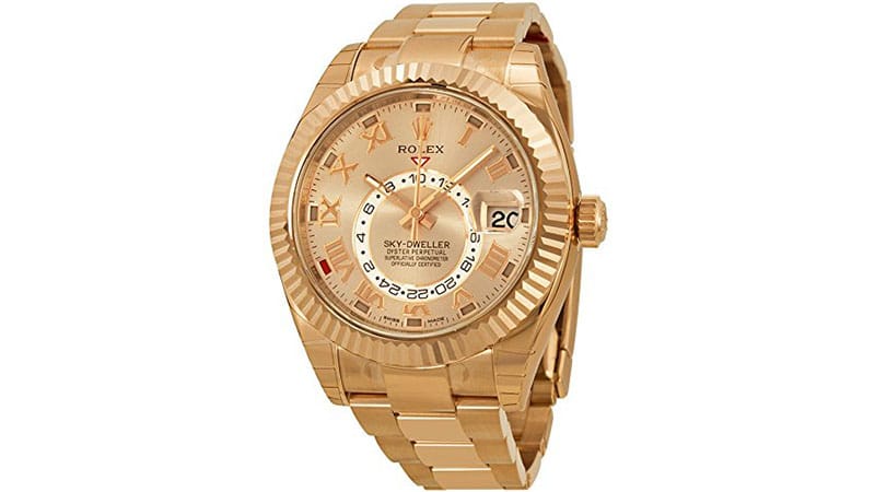 Rolex Sky Dweller Sundust Dial 18K Everose Gold Watch