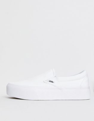 Vans Classic Slip On Sneakers In White