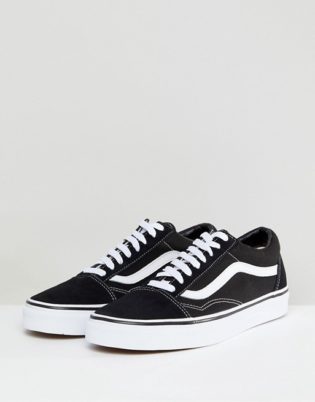 vans white and black shoes