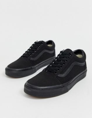 vans womens all black