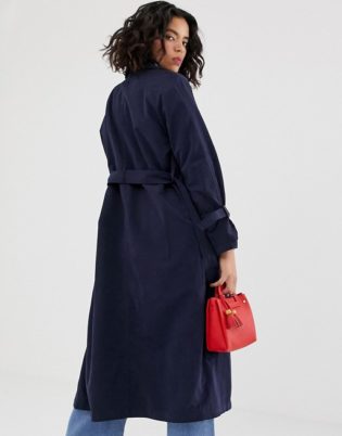 Vero Moda Lightweight Trench Coat In Navy