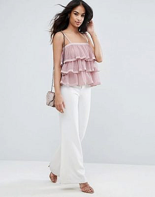 ASOS Cami Top with Pretty Tiered Ruffles