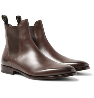 Burnished Leather Chelsea Boots