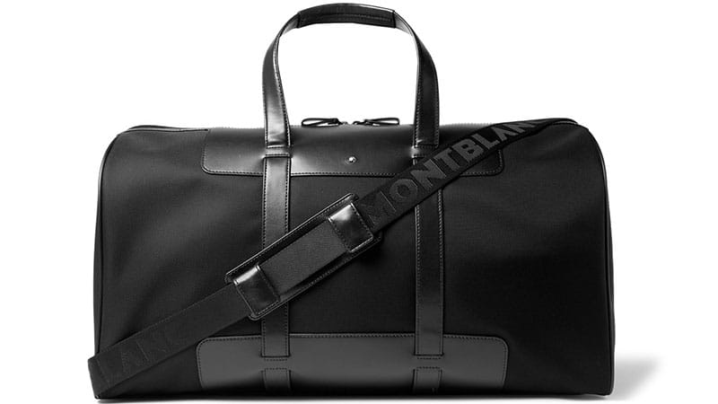 Montblanc Panelled Leather and Canvas Duffel Bag
