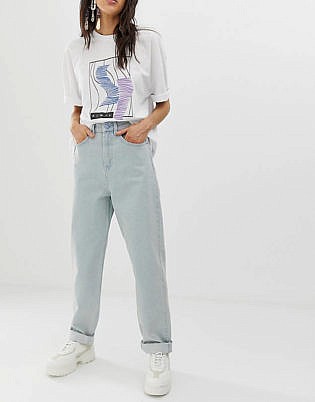 Asos White High Waisted Carrot Leg Jeans