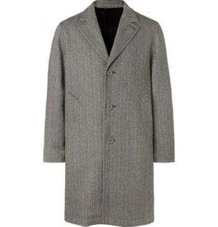 Arthur Herringbone Wool And Cashmere Blend Coat
