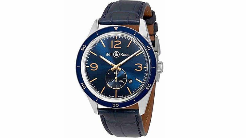 Bell and Ross Vintage Blue Dial Automatic Mens Watch BRV123-BLU-ST-SCR