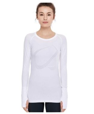 Crz Yoga Women's Seamless Athletic Long Sleeves Sports Running Shirt Form Fitting Workout Top