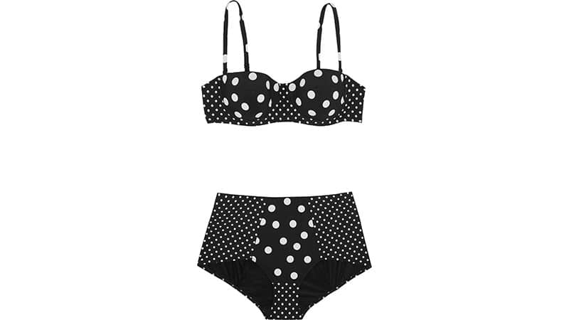 Dolce & Gabbana Paneled Polka-Dot Bikini