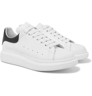 Exaggerated Sole Leather Sneakers
