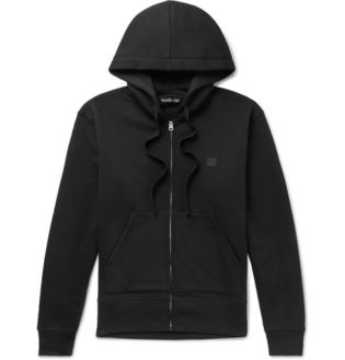 Ferris Logo Appliquéd Fleece Back Cotton Jersey Zip Up Hoodie