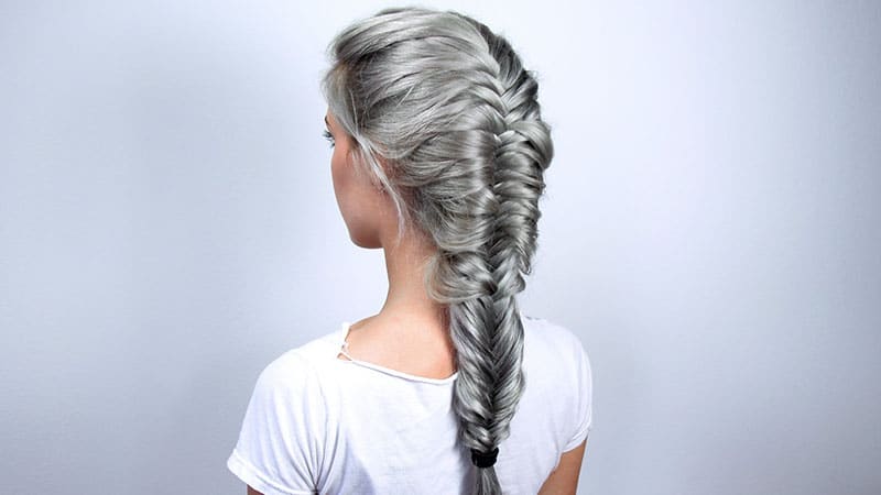 blonde hair fishtail braid