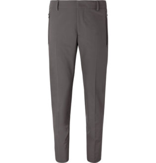Grey Slim Fit Tapered Tech Twill Trousers