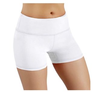 Ododos Power Flex Yoga Short Tummy Control Workout Running Athletic Non See Through Yoga Shorts With Hidden Pocket
