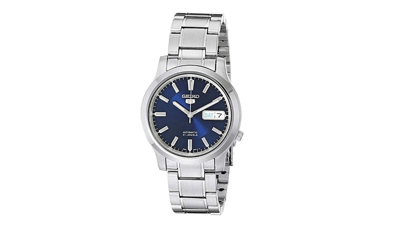 Seiko 5 Men's Snk793 Automatic Stainless Steel Watch With Blue Dial