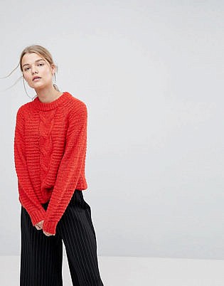 Selected Femme Cable Knit Sweater