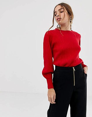 Selected Balloon Sleeve Knitted Sweater