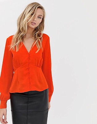 Vila Button Through Tea Blouse