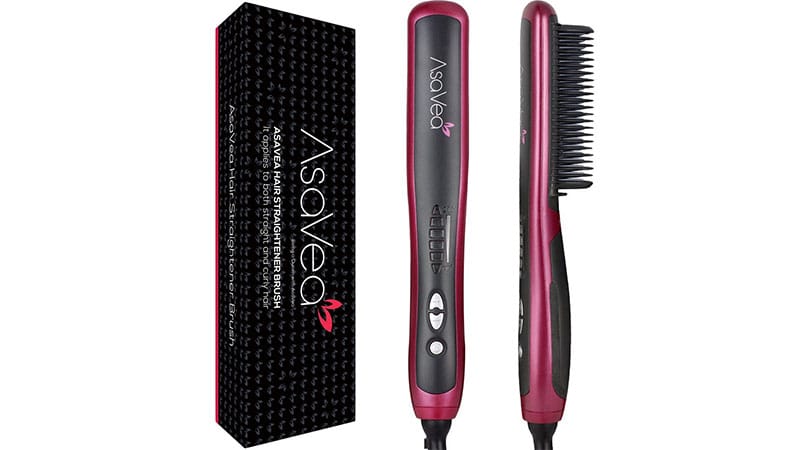 AsaVea Portable Electric Hair Straightening Brush