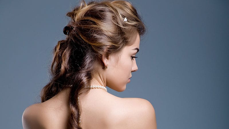 Curled Half-Up Style Prom Hairstyles