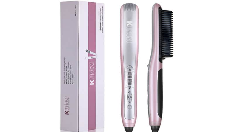 KIPOZI Ceramic Hair Straightener Brush