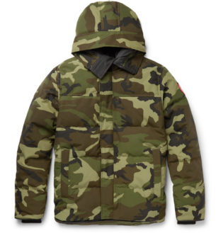 Macmillan Slim Fit Camouflage Print Quilted Shell Hooded Down Parka