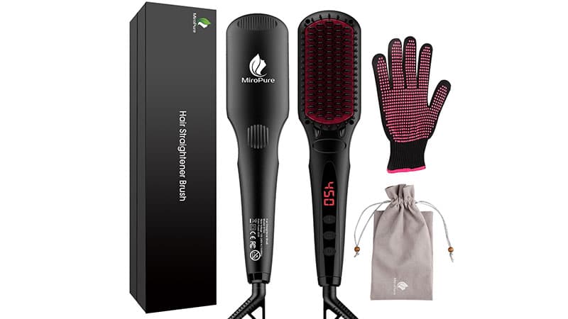 portable straightening brush