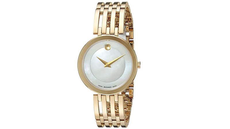 Movado Women's Swiss Quartz and Stainless-Steel Casual Watch, Color Gold-Toned (Model 0607054)