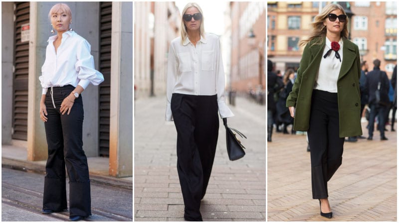 White Shirt and Black Pants