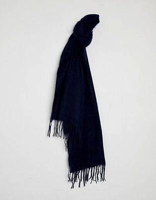 Asos Design Supersoft Long Woven Scarf With Tassels