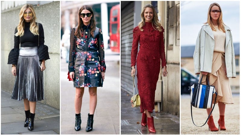 best ankle boots to wear with dresses