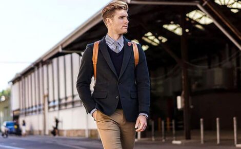 mens formal wear usually black pants and jacket