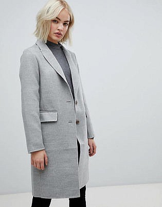 Manteau tailleur gris New Look