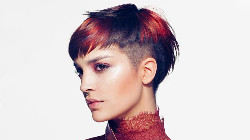 undercut hairstyle red hair