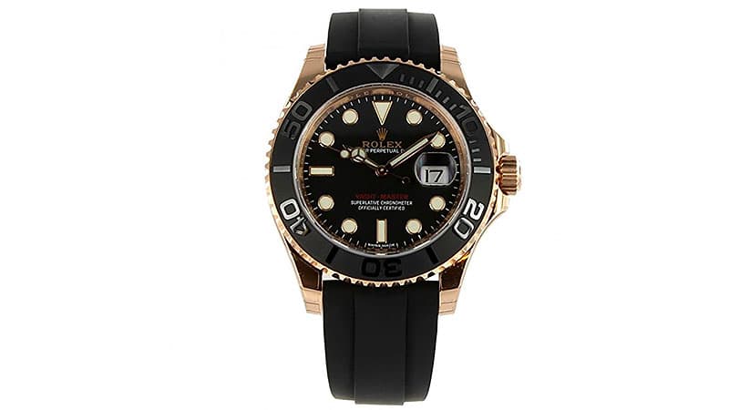 Rolex Yacht-Master 40 Everose Gold Ceramic Bezel Rubber Strap