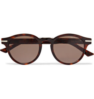 Round Frame Tortoiseshell Acetate Sunglasses