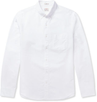 Slim Fit Button Down Collar Cotton Oxford Shirt