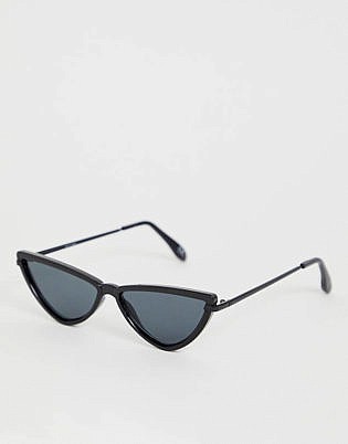 Asos Design Plastic Butterfly Diamond Sunglasses