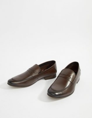 Base London Tenor Penny Loafers In Brown